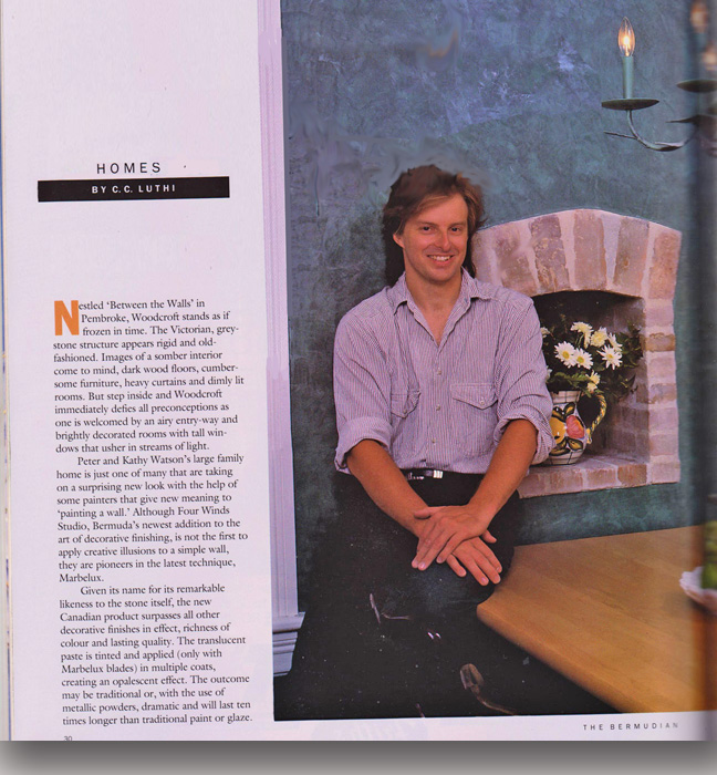 Feature wall by Four Winds Studio in Homes Magazine 