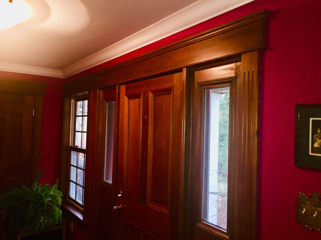 deep fuchsia walls in Mahone Bay Nova Scotia (4Windsstudio.com interior painters)