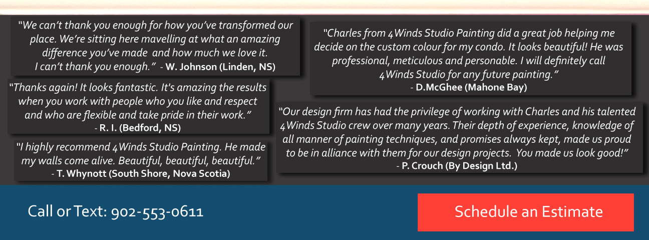 House Painters NS Reviews and Testimonials - 4Winds Studio Painting